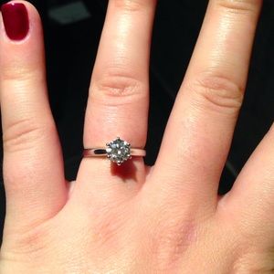 1.1 Carat Real Diamond Engagement Ring